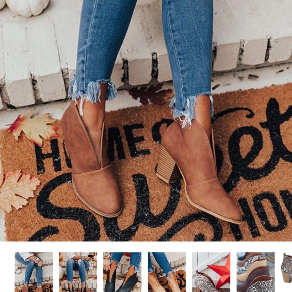 Stylish rust colored booties